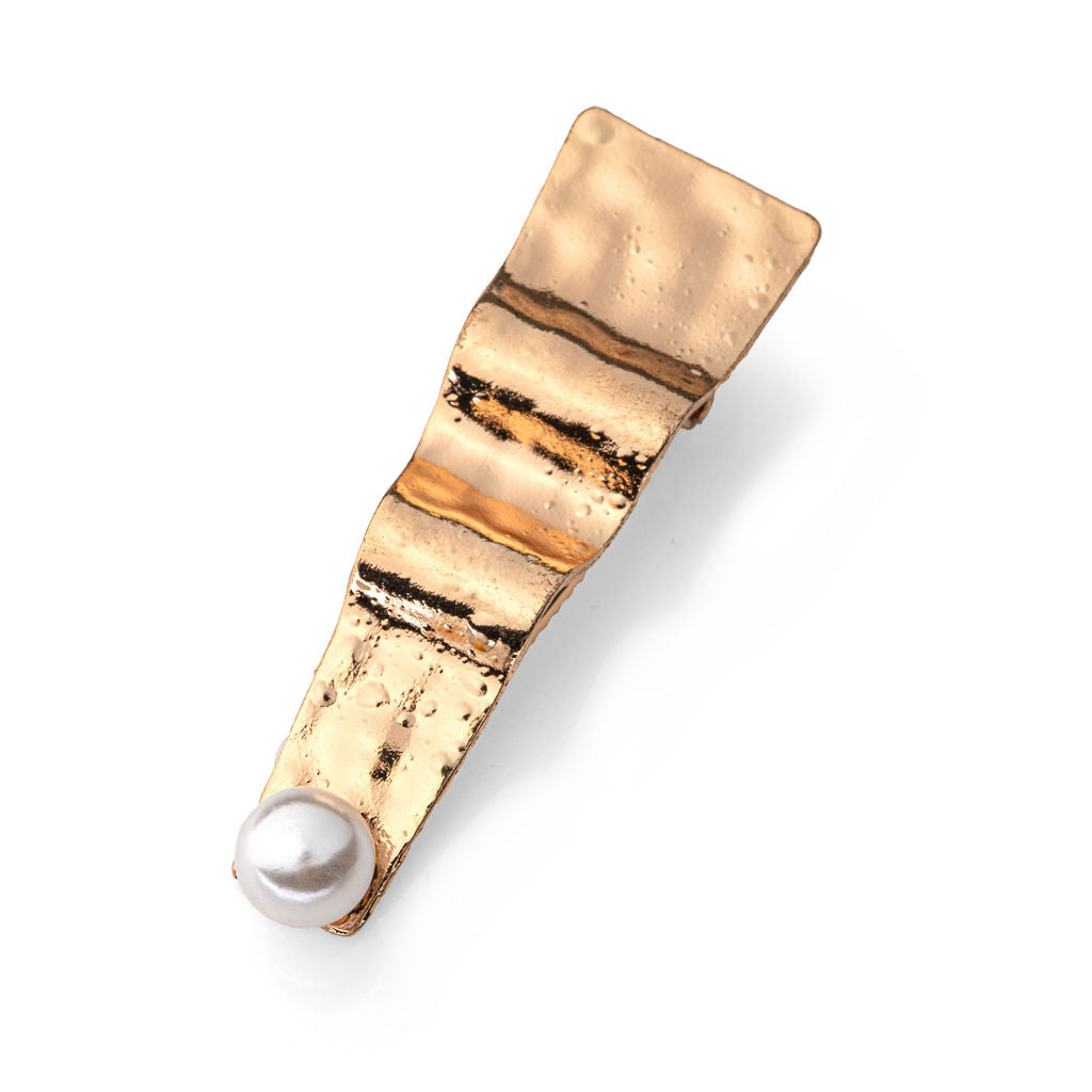 Golden Pearl Hair Clip